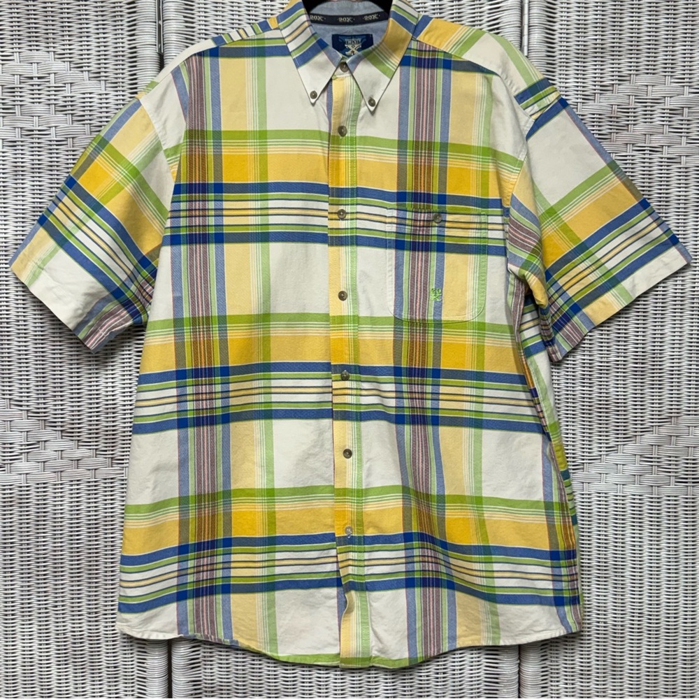 Twenty X Mens Wrangler Western Plaid Buttoned Down Size XL